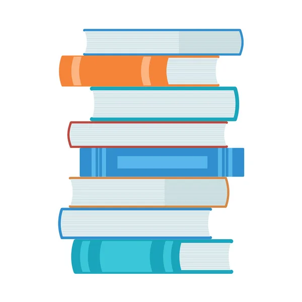 Yığın kitapları. Okuma, eğitim, e-kitap edebiyat Vektörü illüstrasyonu