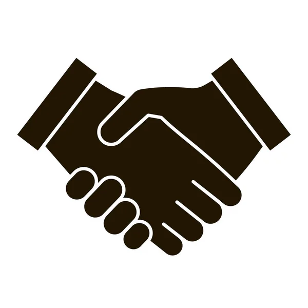 Business Handshake Icon Contratto Linea Art Firmare Contratto Partnership Pace — Vettoriale Stock