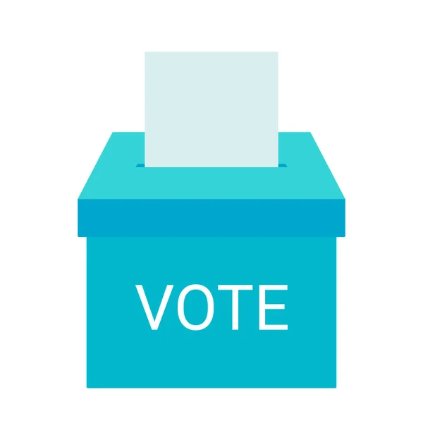 Wahlurne und Wähler entscheiden. Legen Sie Stimmzettel in die Wahlurne. Elektronische Online-Abstimmung und Wahlkonzept. Vektorillustration — Stockvektor