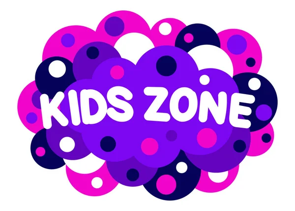 Kids Zone Mit Hintergrund Aus Kreisen Design Spielplatz Für Kinder — Stockvektor