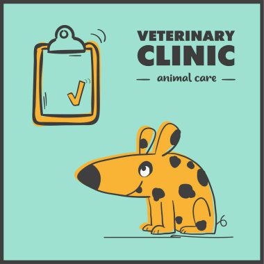 Veteriner kliniğini bir köpekle ziyaret et, Vector.