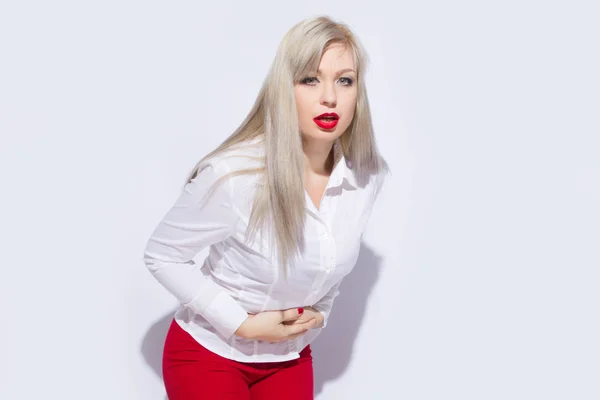 Portrait of a beautiful sexy blond woman — Stock Photo, Image