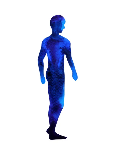 Postura Humana Corpo Abstrato Aquarela Pintura Mão Desenho Ilustração Design — Fotografia de Stock