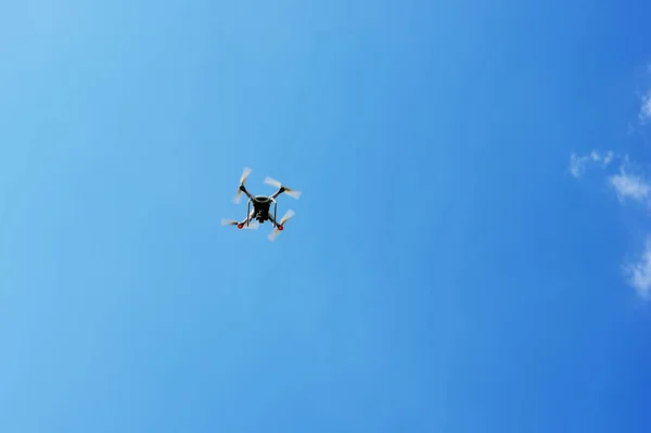 drone quadcopter in sky