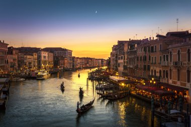 Grand Canal from Rialto Bridge, Venice clipart