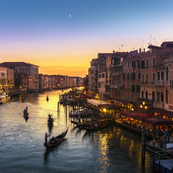 Rialto Köprüsü, Venedik, büyük Kanal Stok Resim