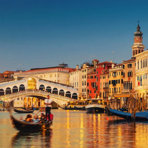 Canal Grande och Rialtobron Venedig — Stockfoto