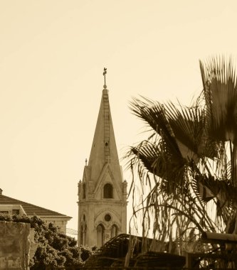 Yunan Ortodoks Kilisesi St George eski Jaffa (Tel Aviv-Yafa, İsrail) içinde. Kilise tarih seçici odak.