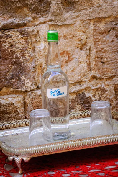 Tel Aviv Israel Febrero 2014 Una Botella Elite Arak Llena — Foto de Stock