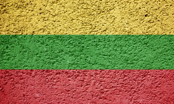 Litvanya bayrağı. Boyalı sıva duvar.