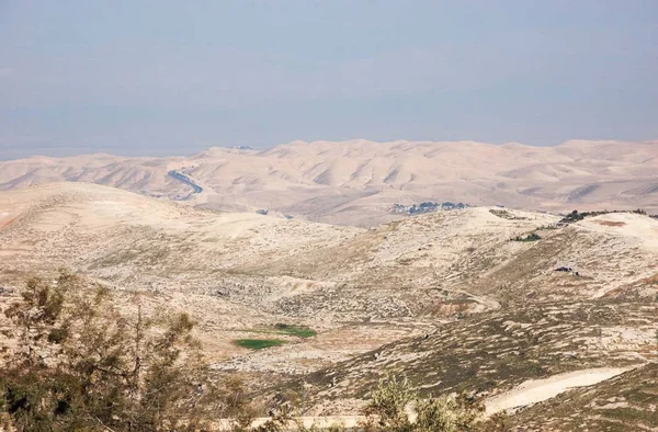Kilátás Nyílik Mount Scopus Júdea Sivatagban Jerusalem Izrael Lágy Fókusz — Stock Fotó