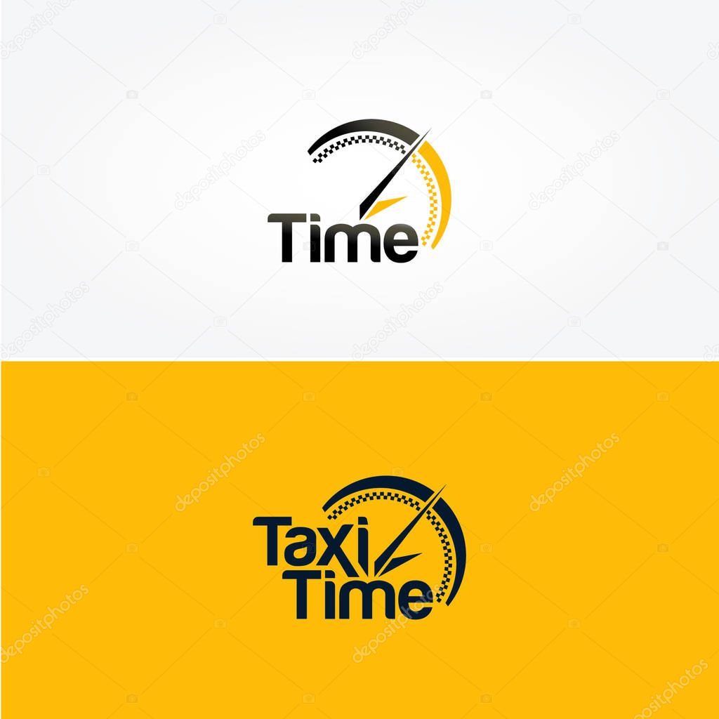 Logo for a taxi company in the form of hours