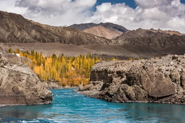 Confluencia Los Ríos Zanskar Indo Leh Ladakh India —  Fotos de Stock