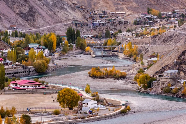 Leh Uma Cidade Distrito Leh Estado Indiano Jammu Caxemira Era — Fotografia de Stock