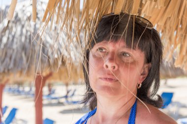 Kadın palm beach şemsiye