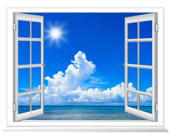 Okno zobrazení oceán — Stock fotografie