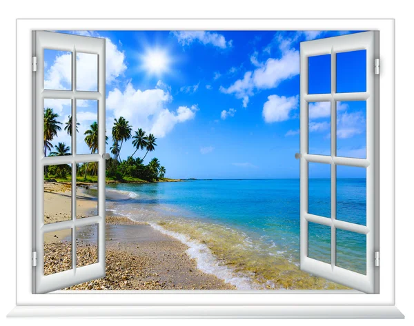 Okno zobrazení oceán — Stock fotografie