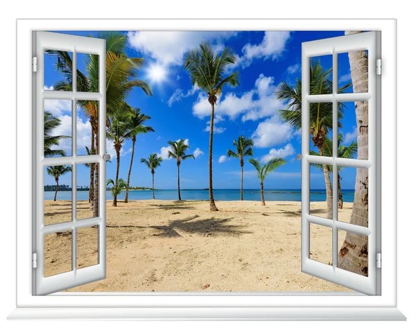Ocean view-fönstret — Stockfoto