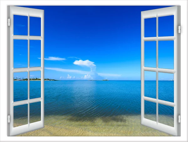 Ocean view window — Stock Photo, Image