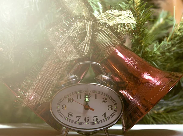 New Year tinsel hours — Stock Photo, Image