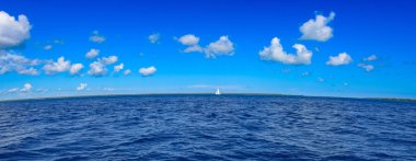 Mavi gökyüzü üzerinde Karayip güneş