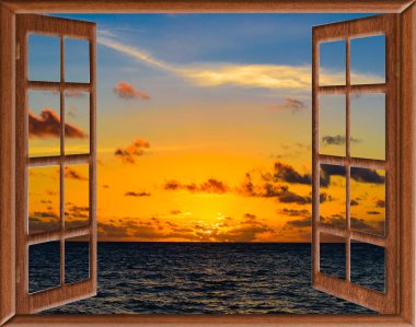 açık pencere bulut güneşi