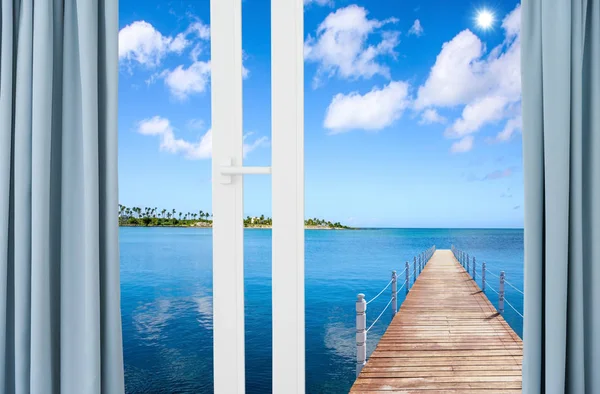 Vista de la ventana del mirador — Foto de Stock