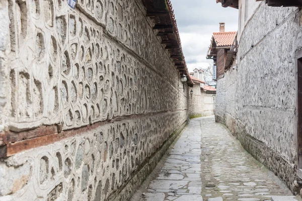 Oude muur steen perspectief — Stockfoto