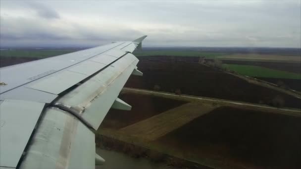 Ansicht Flugzeugfenster — Stockvideo