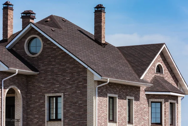 House with a gable roof window — Stock Photo, Image