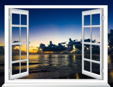 açık pencere bulut güneşi