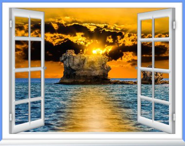 açık pencere bulut güneşi