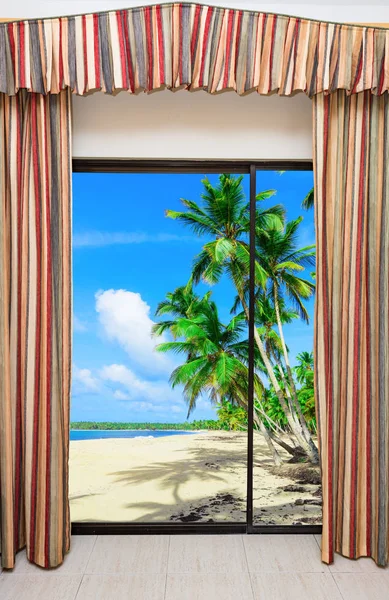 Ocean view window — Stock Photo, Image