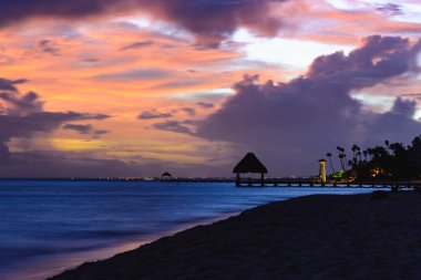 güzel gün batımı deniz