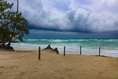 Deniz fırtına bulutu kasırga Irma
