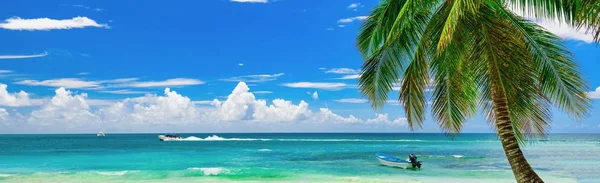 Bootsstrand Karibik Dominikanische Republik Insel Saona — Stockfoto