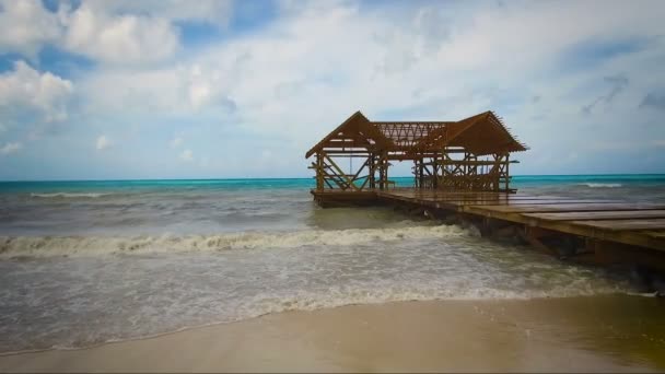 Onweersbui op zee orkaan irma Dominicaanse Republiek — Stockvideo