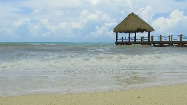 Nube de tormenta de mar huracán irma República Dominicana — Vídeos de Stock