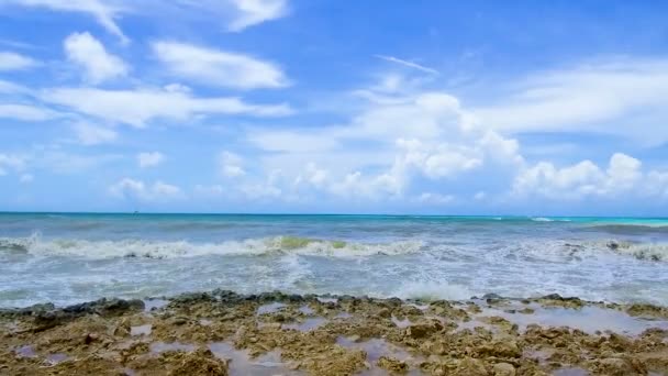 Tengeri vihar felhő hurrikán irma Dominikai Köztársaság — Stock videók