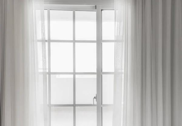 Window with a curtain — Stock Photo, Image