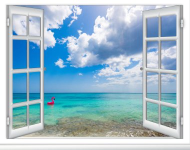 Ocean view penceresi Caribbean Dominik Cumhuriyeti