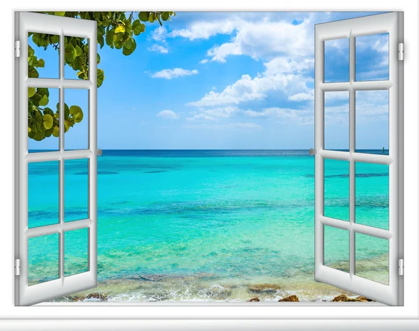 Ocean view penceresi Caribbean Dominik Cumhuriyeti