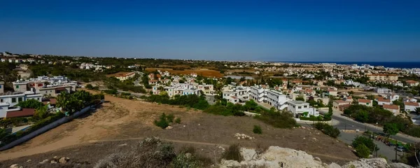 Kıbrıs şehir yükseklikten — Stok fotoğraf