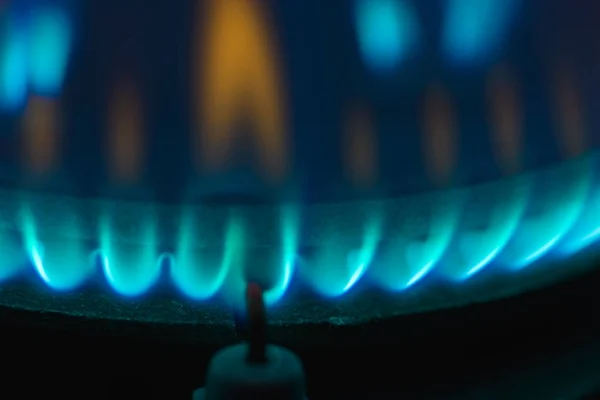 Kök gasbrännare flame — Stockfoto