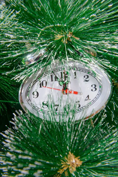 Día de fiesta reloj de Navidad — Foto de Stock