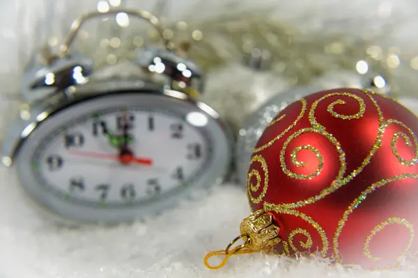 New Year tinsel hours — Stock Photo, Image