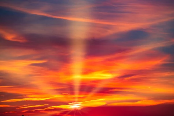 Puesta de sol en las nubes — Foto de Stock