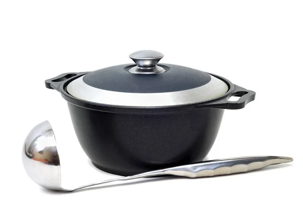 Iron pan with a rust non-stick — Stock Photo, Image