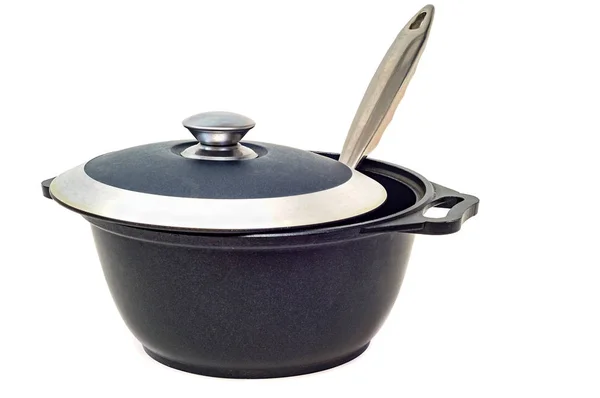 Iron pan with a rust non-stick — Stock Photo, Image