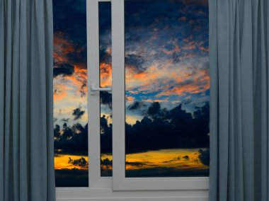 açık pencere bulut güneşi